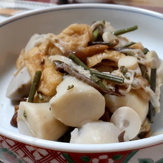 里芋と山菜の煮物‼️和食で楽しく健康にも心がけ❗